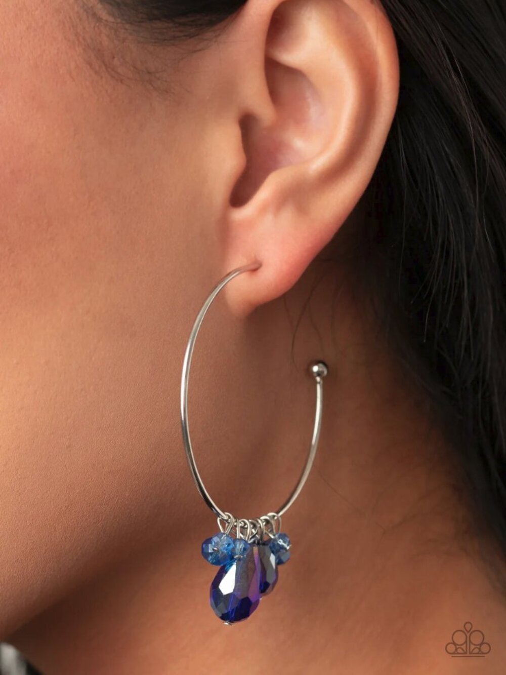 Paparazzi Jewelry Accessories - Dazzling Downpour - Blue Earrings - Vintage